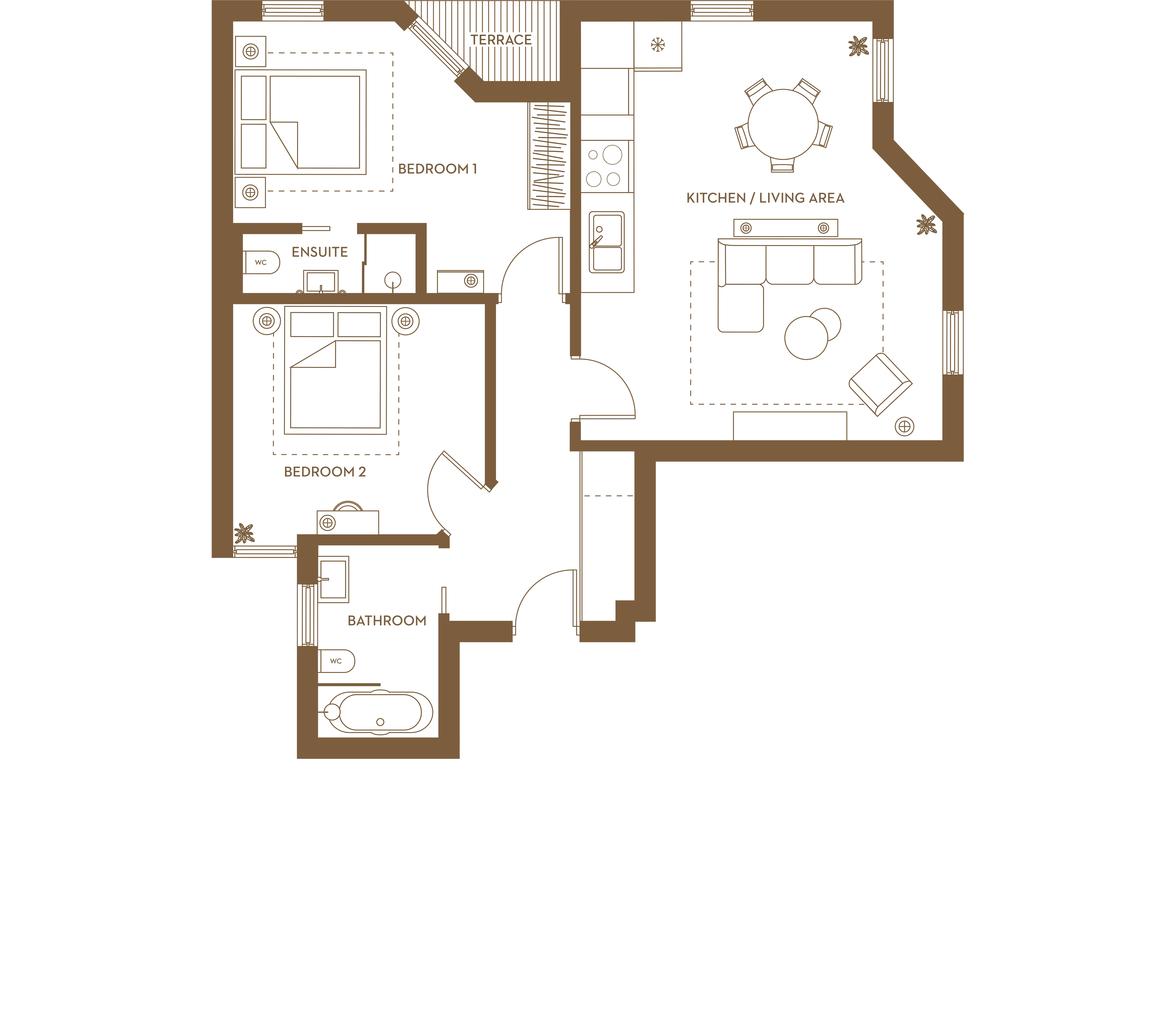 Floorplan for No. 6 at Dixon Gardens