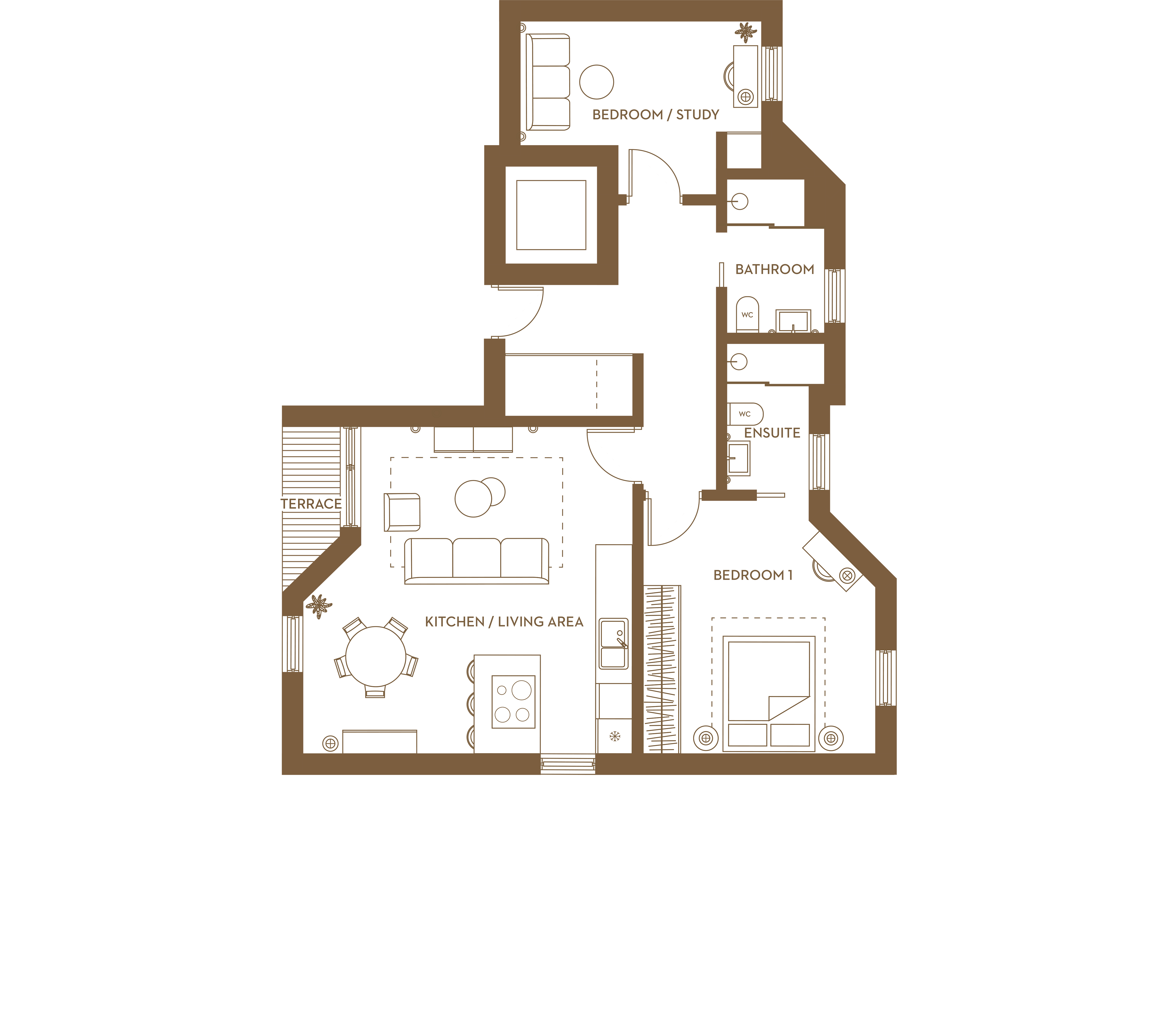 Floorplan for No. 7 at Dixon Gardens